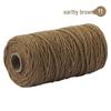3mm Single-Color Cotton Rope for DIY Weaving - 2mm Thick Tapestry and Binding Thread