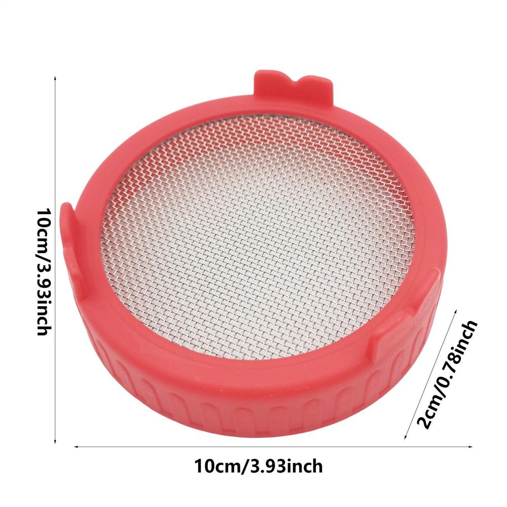 Sprouting Lid With Stainless Steel Screen Mesh Cover Wide Mouth MasonJar For Mouth MasonSprout Jars Germination Strainer