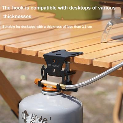 Neuer Hänge-Gaskartuschenhaken Outdoor Mehrzweck-Gastankhaken Mit Hängeplatte Flaschenöffner Campingtisch Gaskocher TankHaken