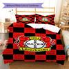 Bayer 04 Leverkusen Pattern Bedding Set Quilt Cover Pillowcase Home Decor Gift (1 * Duvet Cover + 2 * Pillowcase, Without Core)
