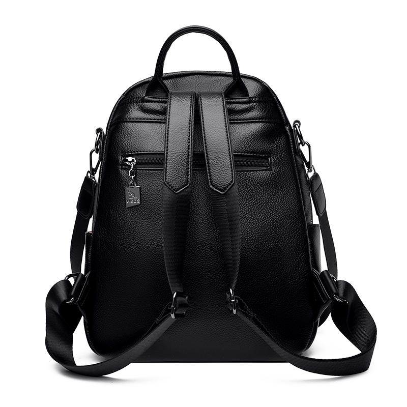 PU Backpack Women's Commuter Backpack Large Capacity Student Schoolbag Multi-function Shoulder Bag