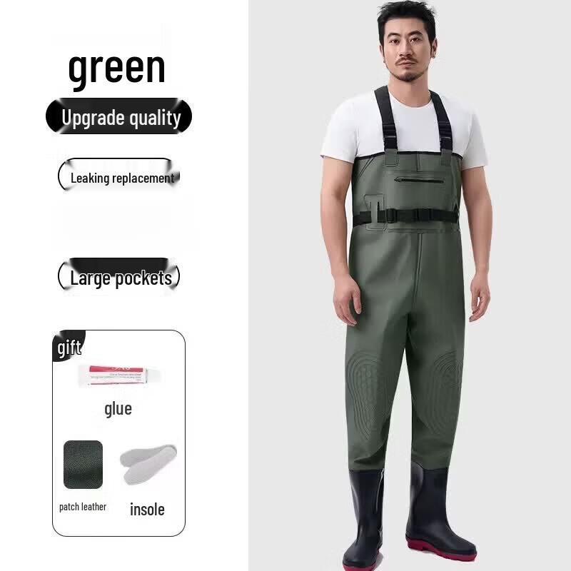 Men's Waterproof Fishing Wader Pants with Boots