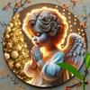 Metal Wall Art Poster Angel Wreath Round Christmas Home Decor Gift