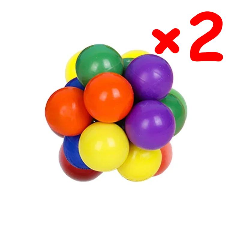 Jouet Fidget Créatif Jouets pour Adultes Enfants Soulageur de Stress Balle Élastique Colorée Balle de Décompression Variété Boules à Pression Perles Adultes
