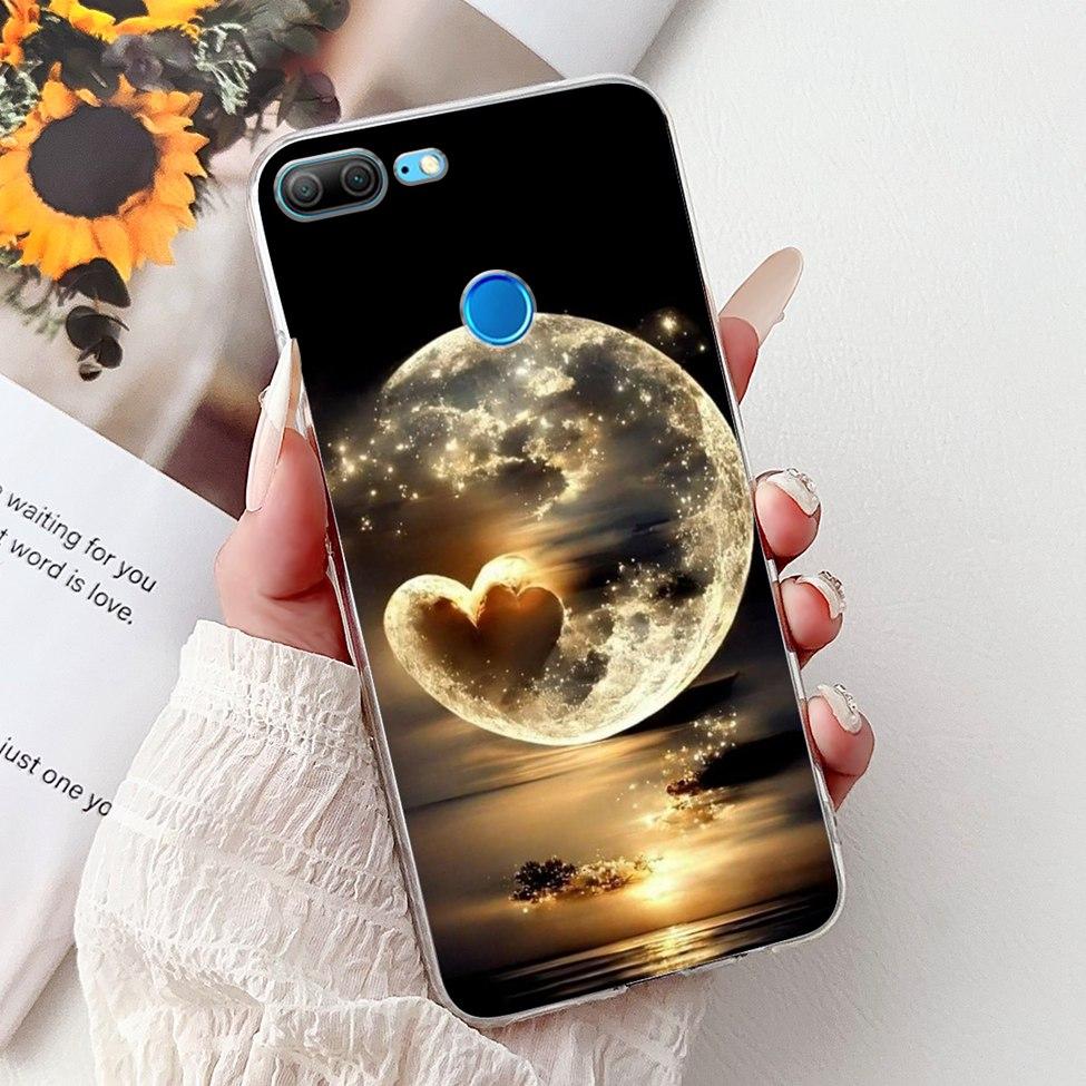 Clear For Honor 9 Lite Case Cute Cat Fashion Flowers Funny Painted Back Cover For Honor 9Lite Phone Case LLD-L21 LLD-L31 LLD-L11