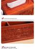 Retro Red Rosewood Wooden Tissue and Storage Box for Office, Hotel, Living/Dining Room