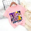 Kpop Childrens T Shirt Cartoon Graphic Short Sleeve Summer Comfortable Top Funny Gift for Fans Harajuku TShirts Girls Clothes