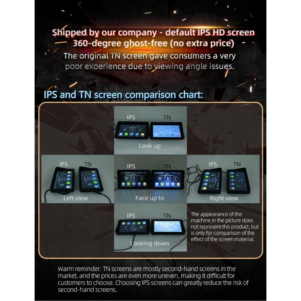 5 zoll Tragbare Motorrad GPS Navigation LCD Display Bildschirm Drahtlose Android Auto Carplay IPX7 Wasserdicht Monitor Moto Auto Spielen