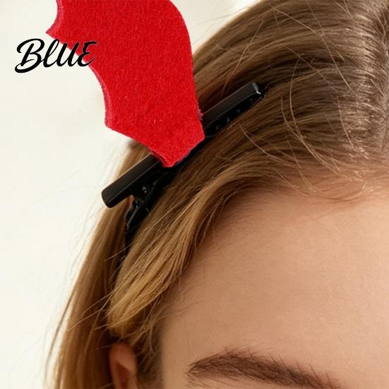 Lightweight Non Woven Hair Clips 2Pcs Halloween Red Bat Wings Clips 3D Wing Hairpin Funny Party Decorations Gothic Pins Cute Accessories for Women
