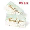 50pcs/ Pack Gold Textured Thank You Cards, Suitable For Weddings, Business, Party Invitations, Holiday Cards