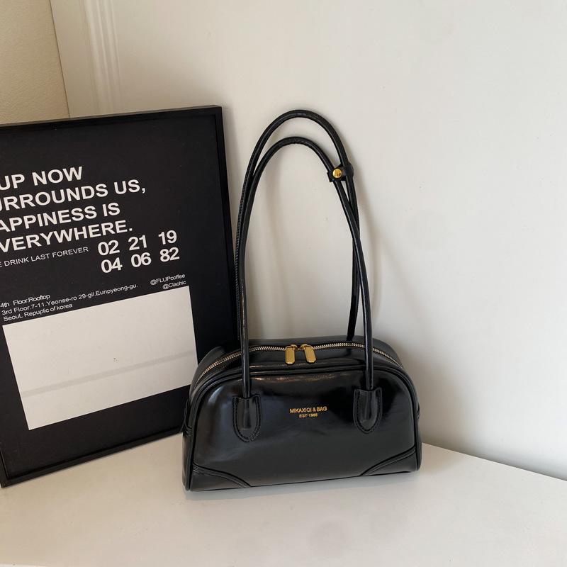 

Maillard retro bag women s new trendy portable bowling bag fashionable solid color shoulder bag