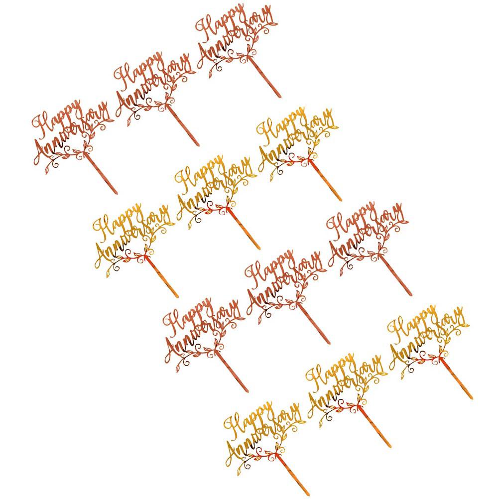 

12 шт. вставки для торта, свадебные украшения, украшения для выпечки, вставки для дня рождения, реквизит, украшения для свадебной вечеринки, акрил 14.00X12.50X0.20CM