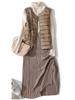 Women's Lightweight Sleeveless Down Vest: Short Round Neck, Autumn/Winter, Plus Size.