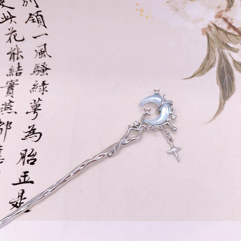 Moonstone Tassel Hairpin: Elegant Ancient-Style Accessory for Women