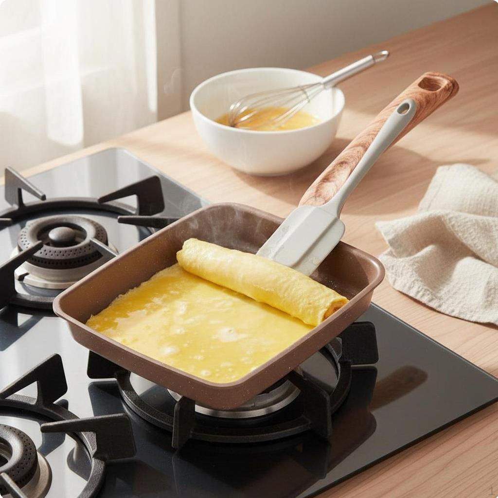 Padella Giapponese per Omelette Arrotolata Non Gres Rivestimento in Pietra per