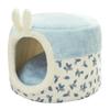 2 In 1 Dog Bed Winter Warm Closed Pets Cats Room PP Cotton Dog Kennel Winter Warm Lovely Ear Cat Dog House Washable Dog Cave Bed