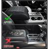 Center Console Cover Compatible With Ford F150 2015-, F250 F350 F450 2017-, Expedition 2018-2024, PU Leather Armrest Box Cover, Truck Interior
