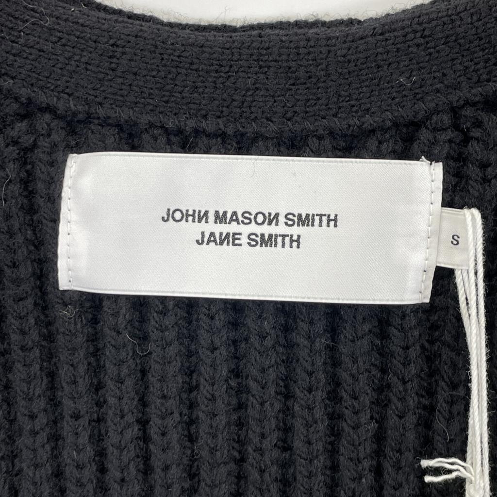 JANE SMITH 21WKN-809S Black Oversized V-Neck Wool Vest Best S blackUsed