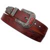 Retro Tang Turf Carved Belt Head Layer Yellow Cowhide Belt Three-dimensional Carved Vegetable Tanned Leather Belt Genuine Leather Pattern Embossed