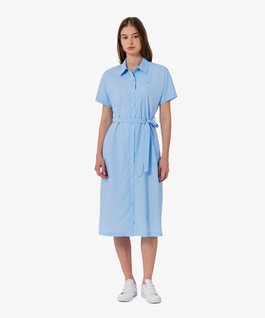 Lacoste Women'S Belted Short Sleeve Shirt Dress Ef306E-56G Aey