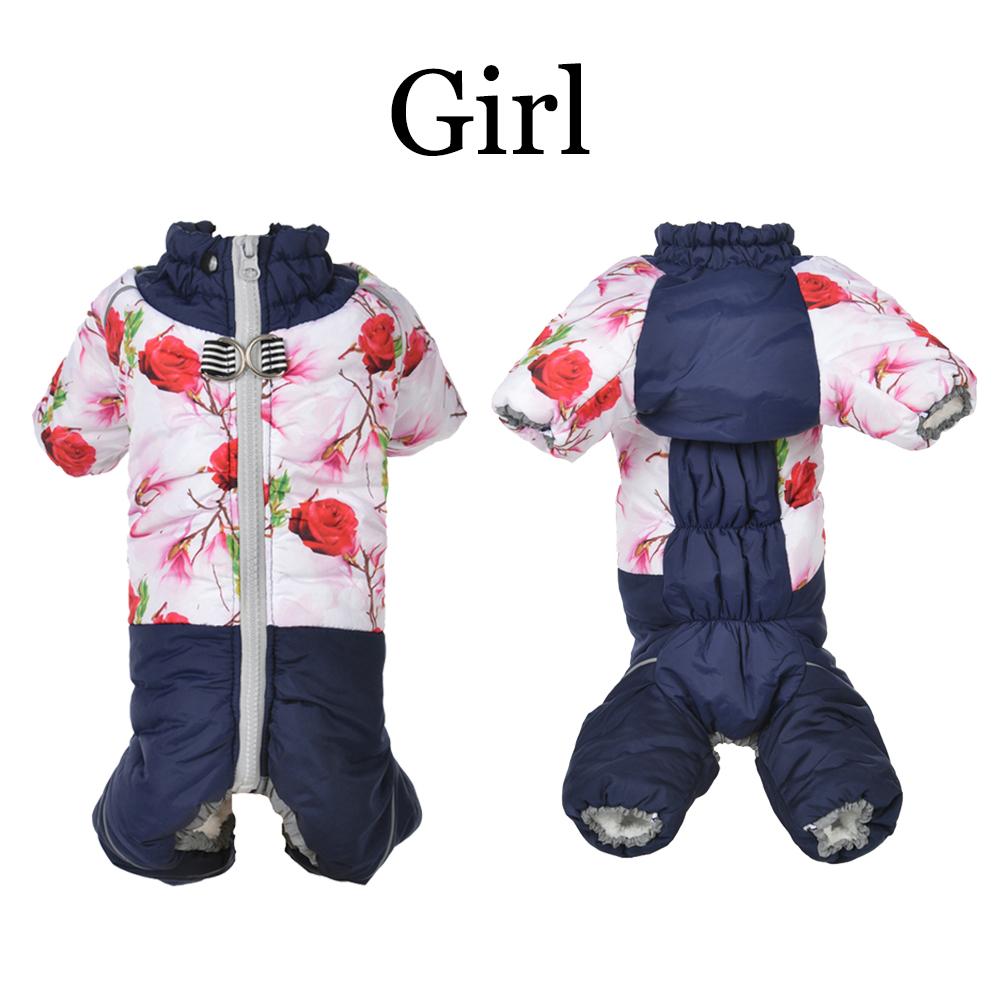 Winter Male Female Dog Overalls for Small Dogs Warm Thick Girl Pet Jumpsuit Rompers Puppy Chihuahua Schnauzer mascotas Clothes