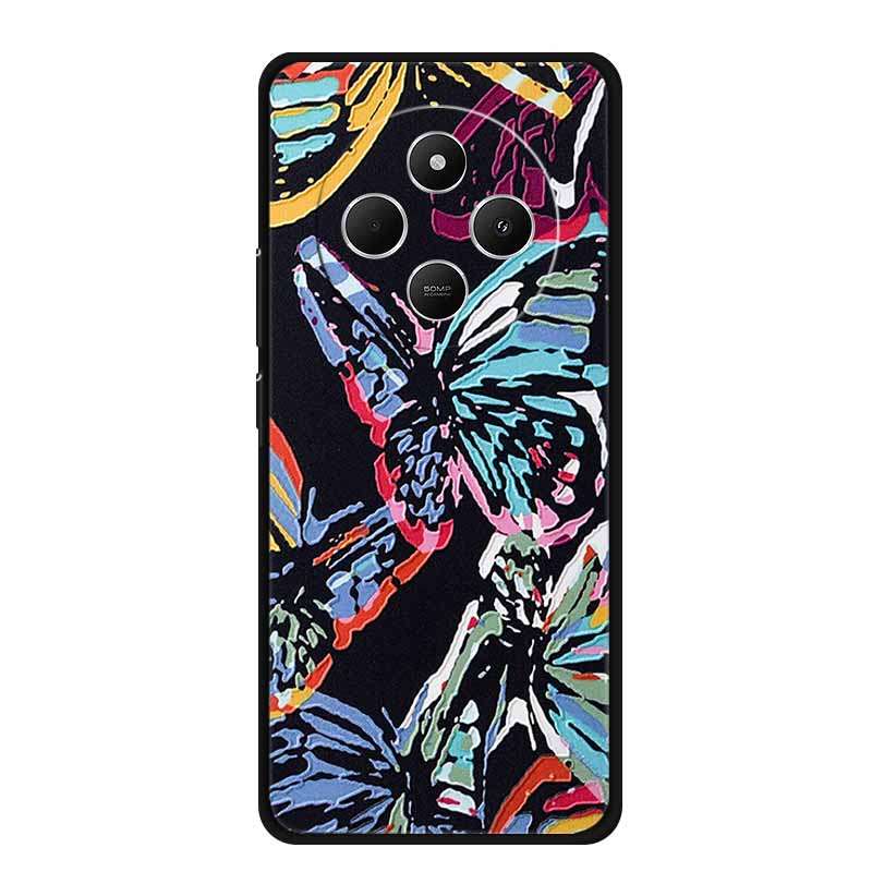 3D Emboss Case For Vivo Y300 Pro 5G Phone Case Relief Flowers Soft Silicone Coque For Vivo Y300 Pro Back Cover Case Funda Shell