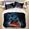 Guitar Pattern Bedding Quilt Set Quilt Cover Pillowcase Home Decoration Birthday Gift (1 * duvet cover + 2 * pillowcase, without core)