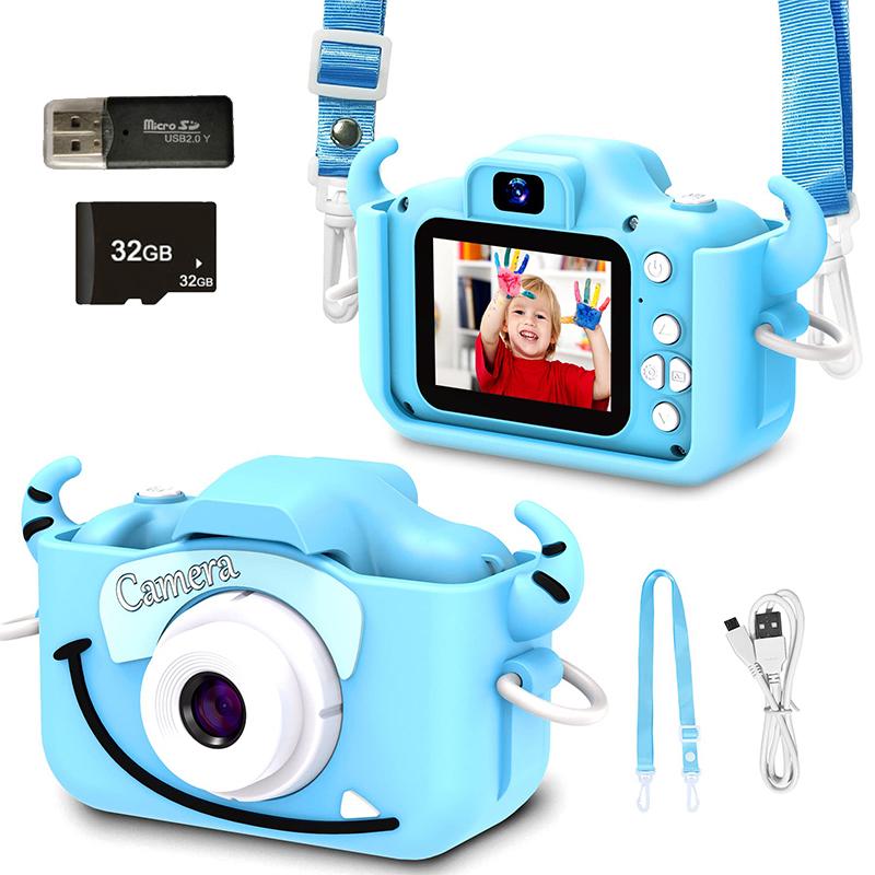 Jucării Mini Cameră Foto pentru Copii Ecran 2 inch HD Desene Animate Cameră Digitală pentru Copii Cameră Foto SLR Jucărie Drăguță Pentru Copii Cadouri de Ziua de Naștere Crăciun