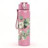 1PC Eucalyptus Leaf Botanical Print 750ml Color Plastic Sports Water Bottle Leakproof Flip Straw Lid Suitable for Sports Office Home Use