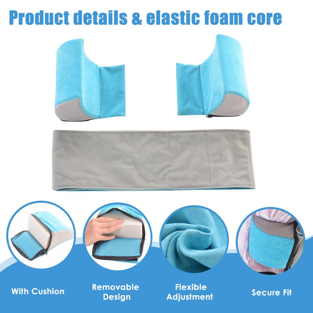 Wheelchair Lateral Support Cushion Adjustable Lateral Foam Wedge Side Guards Wheelchair Back Support Pad for Elderly