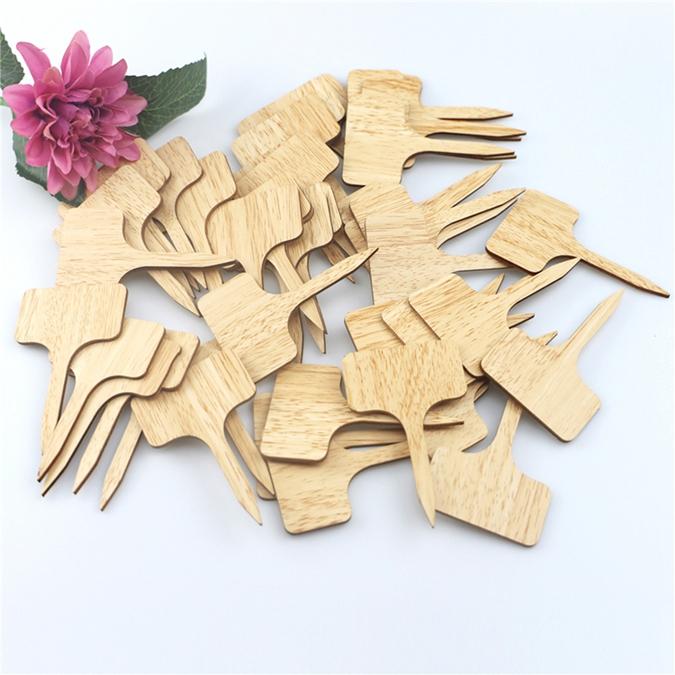 5/10/20/30/50PCS Bamboo Plant Labels Vegetable Garden Markers T-Type Plant Tags for Plants