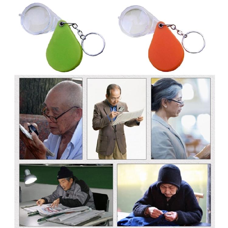 Keychain 10x Magnifier Handheld Multifunction Folding Magnifying Glass for Read