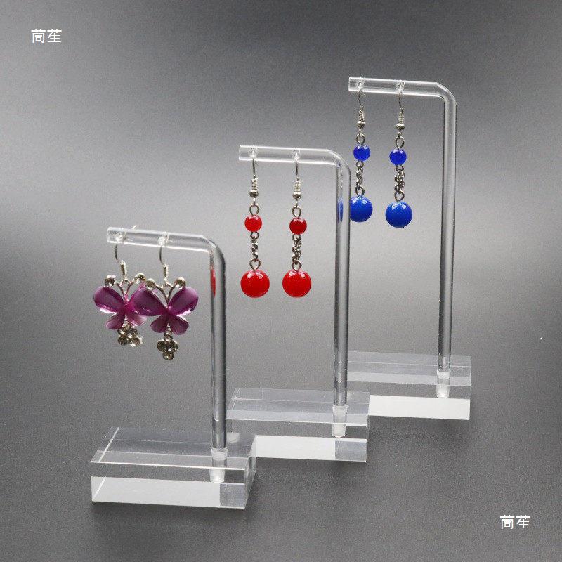 Acrylic Earring Holder Stand - Simple Display for Studs, Dangles, and Jade Jewelry Accessories