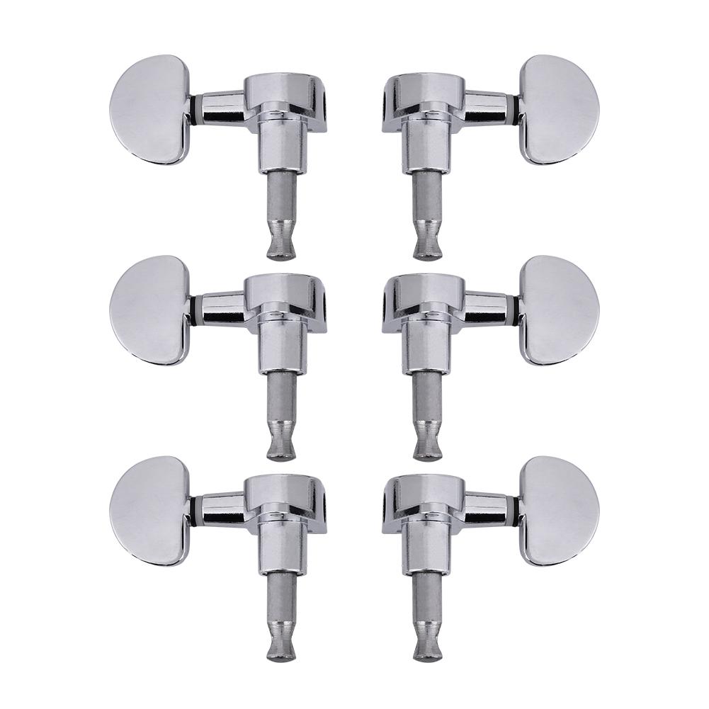 3L3R Guitar Tuning Pegs Locking Tuners Zinc Alloy Machine Heads Silver