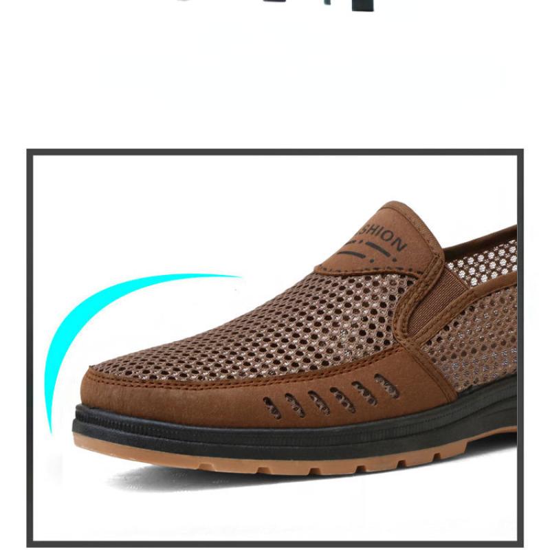 Mesh Shoes Men Classic Loafers Canvas Men Casual Shoes Breathable Walking Flat Men Shoes Lightweight Sneakers 2024 Summer New