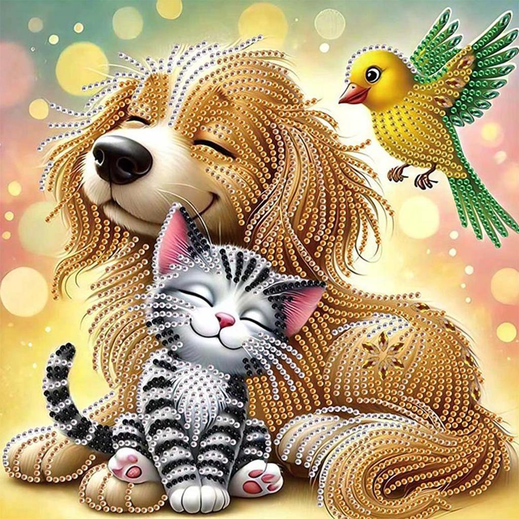 Animal 5D DIY Special Shape Crystal Partial Diamond Painting Kit Home Wall Decor