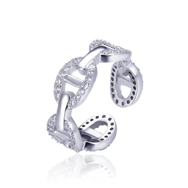 Lindon Classic 925 Sterling Silver Zircon Ring Ladies Jewelry Wedding Promise Party Gift