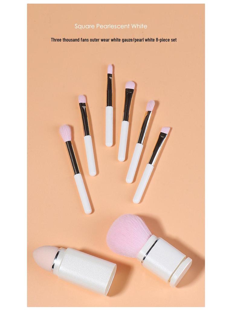 Jukai 8-in-1 Mini Retractable Makeup Brush Set