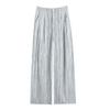 Sommer Batik Leinen Weitbein Hose Hohe Taille Locker Lange Hose für Damen