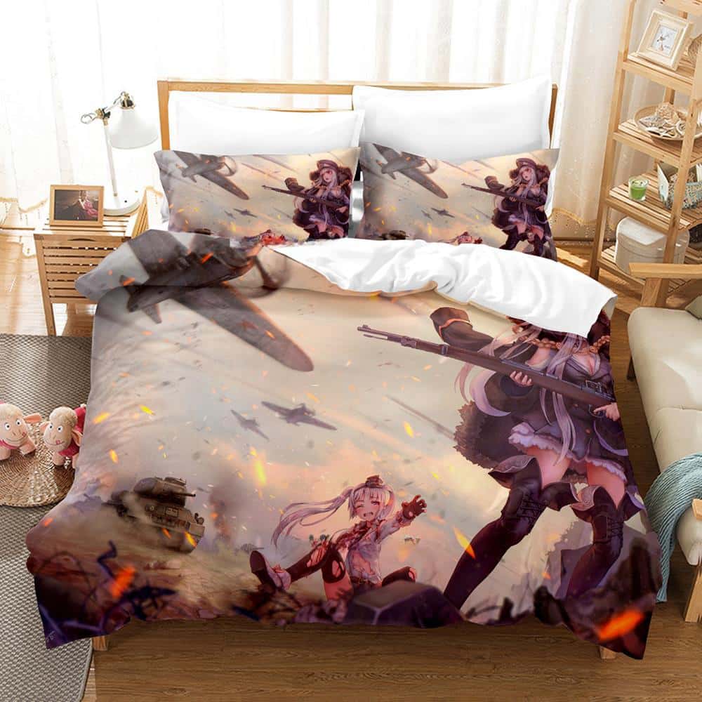3D Game Girls' Frontline Bedding Set Single Twin Full Queen King Size Bed Set Adult Kid Bedroom Duvet Cover Sets Home Textiles