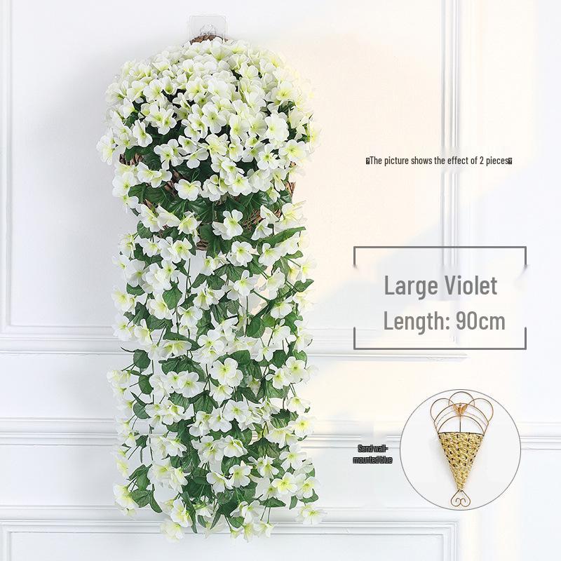 Wisteria Vine Artificial Silk Flower Wall Hanging for Indoor Decoration