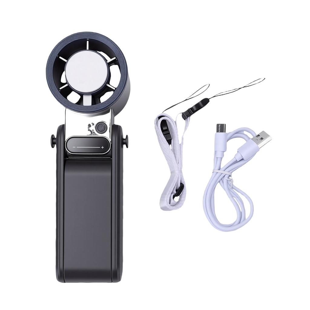 Portable Foldable Fan with Ice Cooling 199 Speed Adjustable Handheld Fan 3000mAh Rechargeable Personal Fan with Digital