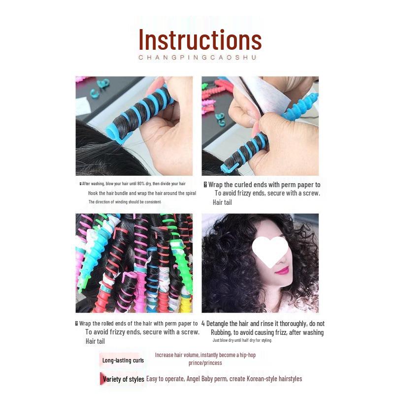 Spiral Perm Rods: Long Strip Curling Tools for Hairdressing
