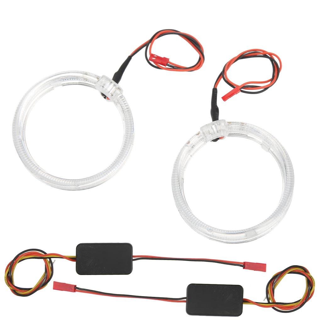 2 Pezzi Luce LED per Auto Guida Luce Occhi d'Angelo Anello Halo Lampada Faro Luce di Marcia Diurna 9-36V per Veicolo Blu Ghiaccio
