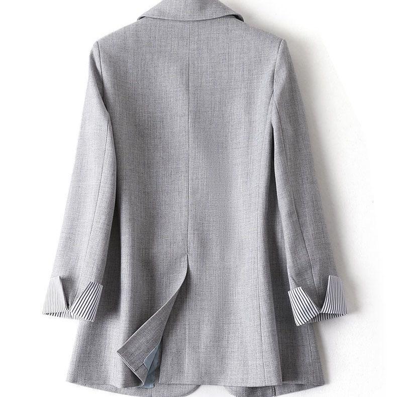 Spring and Autumn Women's Plus Size Button Models Slim and Thin Solid Colour Comfortable Commuting Versatile Suit Jacket