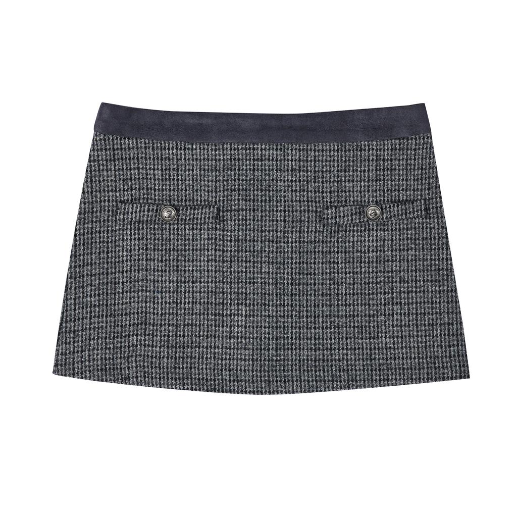 B ABLE TWO Leona Tweed Skirt Charcole