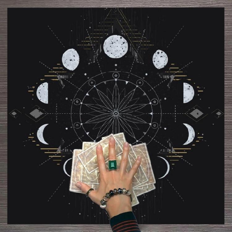 Divinations Tablecloth Moon Phases Astrologys Tarot Tablecloth Altars Cloth