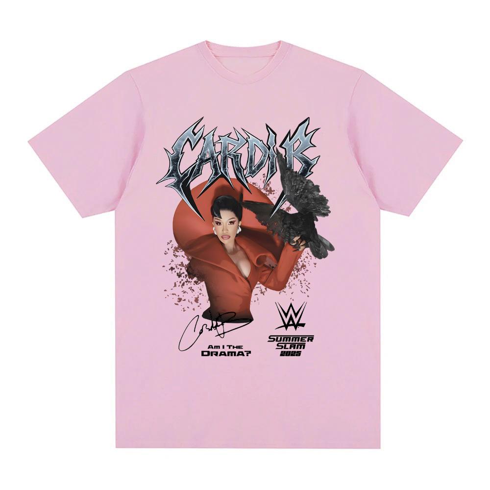 Cardi B Signed - AM I THE DRAMA T Shirt Sleeve Fashion Round NeckTee-shirt Summer 100%Cotton Tshirt Camiseta Hombre Summer Tops