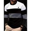 2026 Simple Men's Stripe T-shirt Autumn Outdoor Casual Men's Long Sleeve Top Oversized RCrew Neck Long-sleeved T Shirt For Men