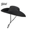 Adjustable Head Circumference Hat Unisex Sun Hat Breathable Wide Brim Fishing Outdoor Quick Dry Cap UV Protection for Men Women Hiking Traveling